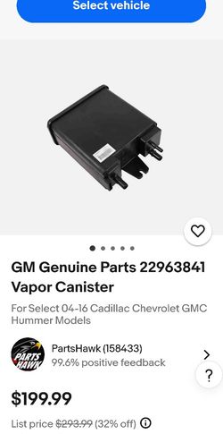GM Genuine Parts (contact info removed)1 Vapor Canister