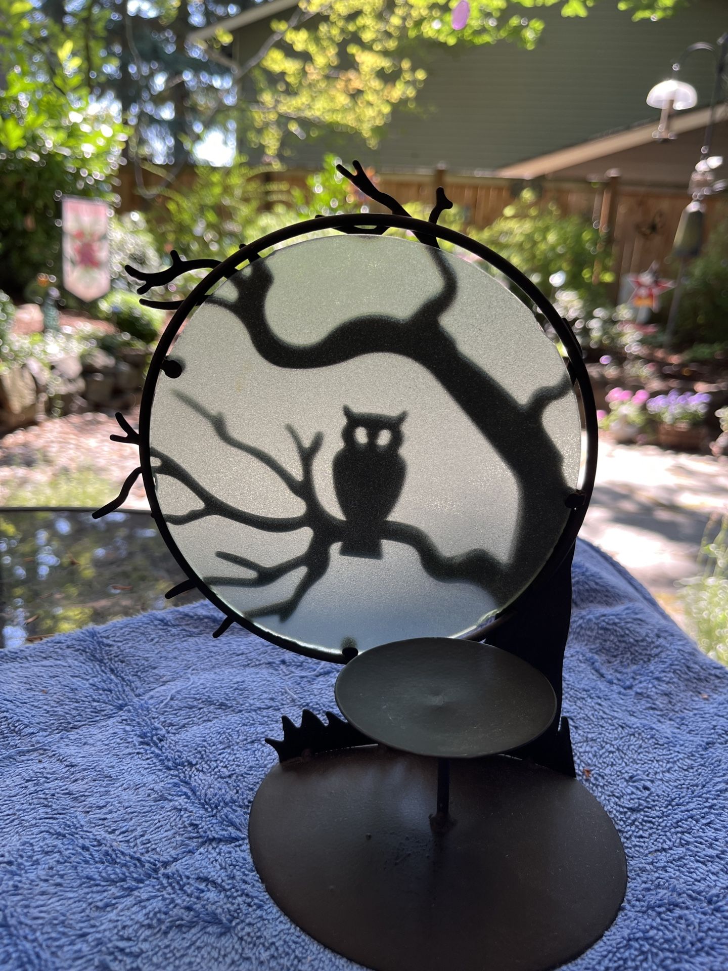Halloween Spooky Owl Shine-through Candle Holder