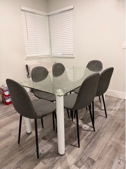 Dining table with chairs set if 6