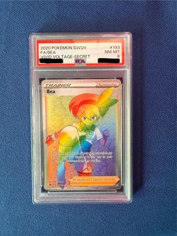 Pokémon Bea 193/185 PSA 8 Full Art Secret Rare Vivid Voltage,