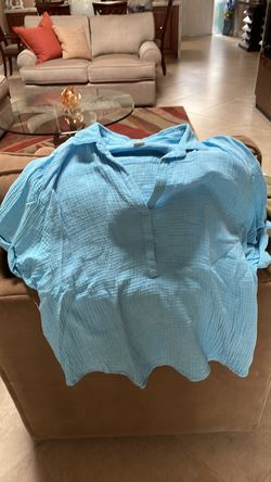 Cotton gauze size M light blue