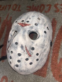 Ceramic Hand Made Jason Voorhees Mask