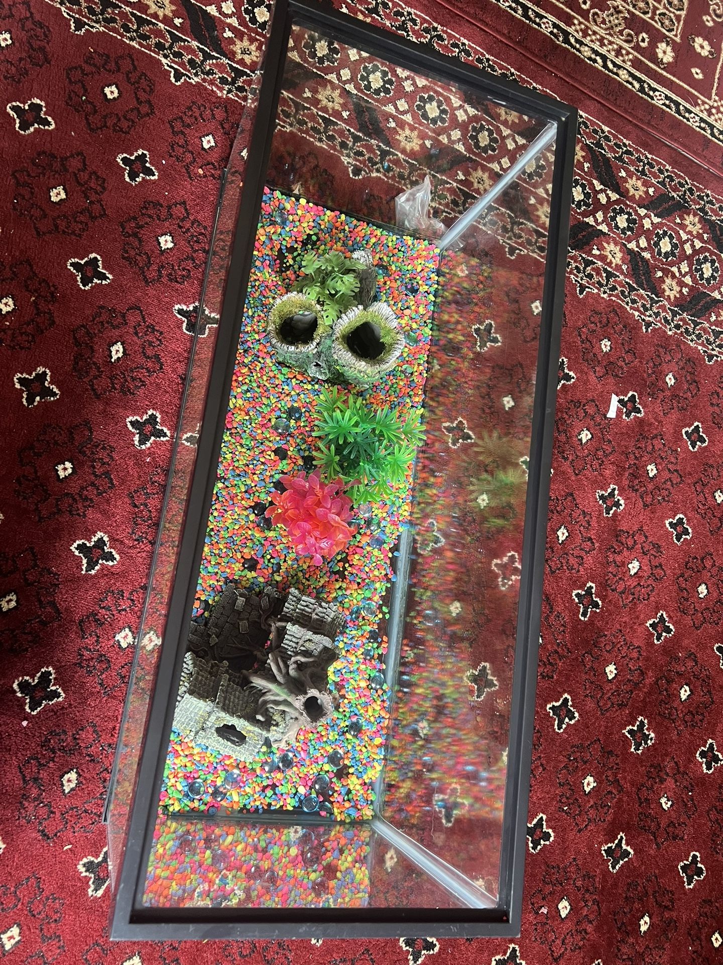 Fish Tank And Decoration Is Include