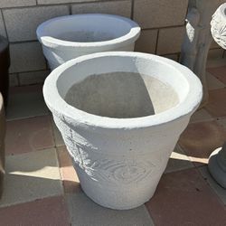 New Flower Pots Made Out Of Cement Perfect Gift 
