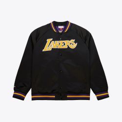 Los Angeles Lakers Vintage Lightweight Satin Full-Snap Jacket Sz:XXL New