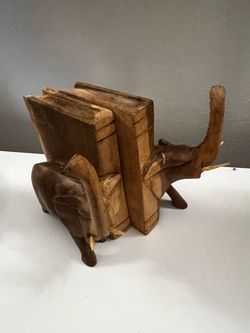 elegant wooden bookend