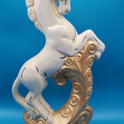 Vintage Ceramic Unicorn Statue