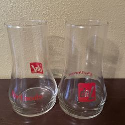 Vintage Novelty 7UP The Uncola Upside Down Drinking Glass 6" Tall Clear Glass