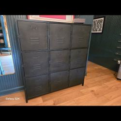 Restoration Hardware 9-Compartment Metal Locker Cabinet – Industrial Storage