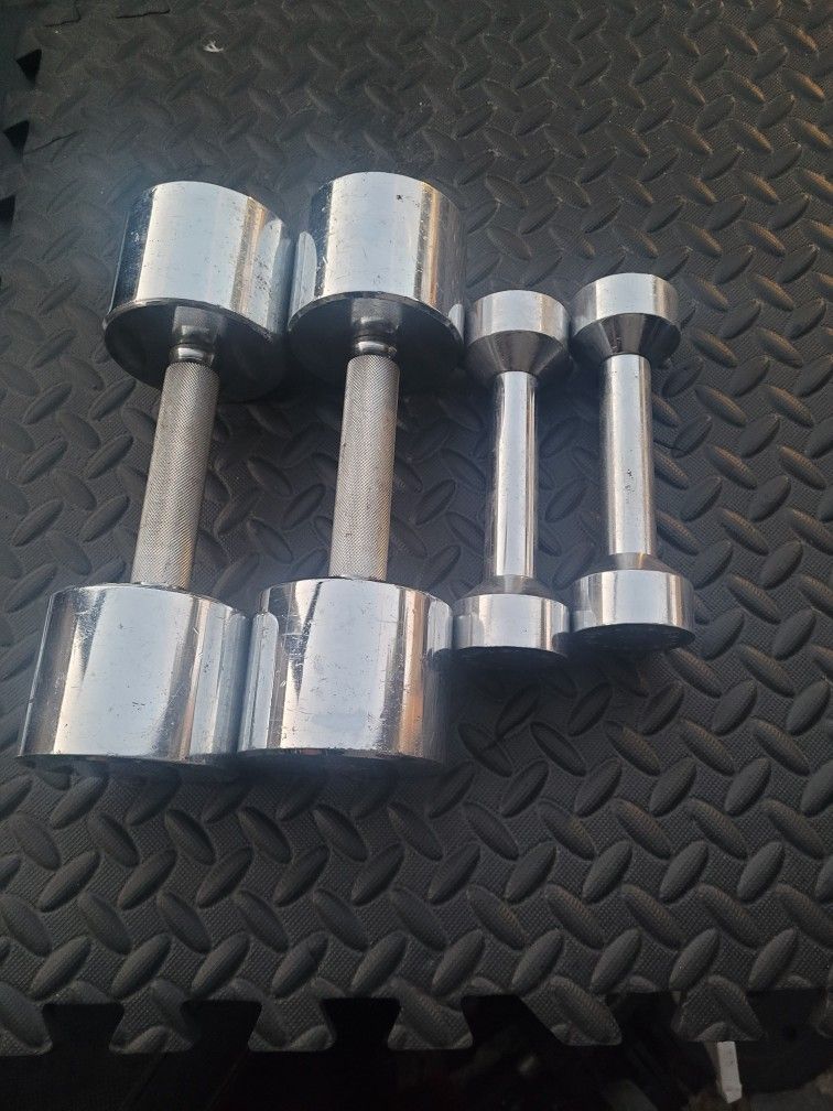 chrome dumbells Weights