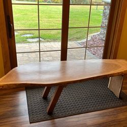 UNIQUE LIVE EDGE BLACK CHERRY COFFEE TABLE or BENCH