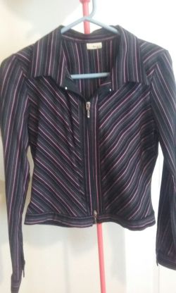 Brand new black and pink striped jacket