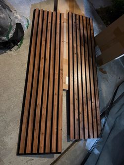 Wood Slat Acoustic Wall Panel – Decorative Sound Absorbing Panel – 47” Long