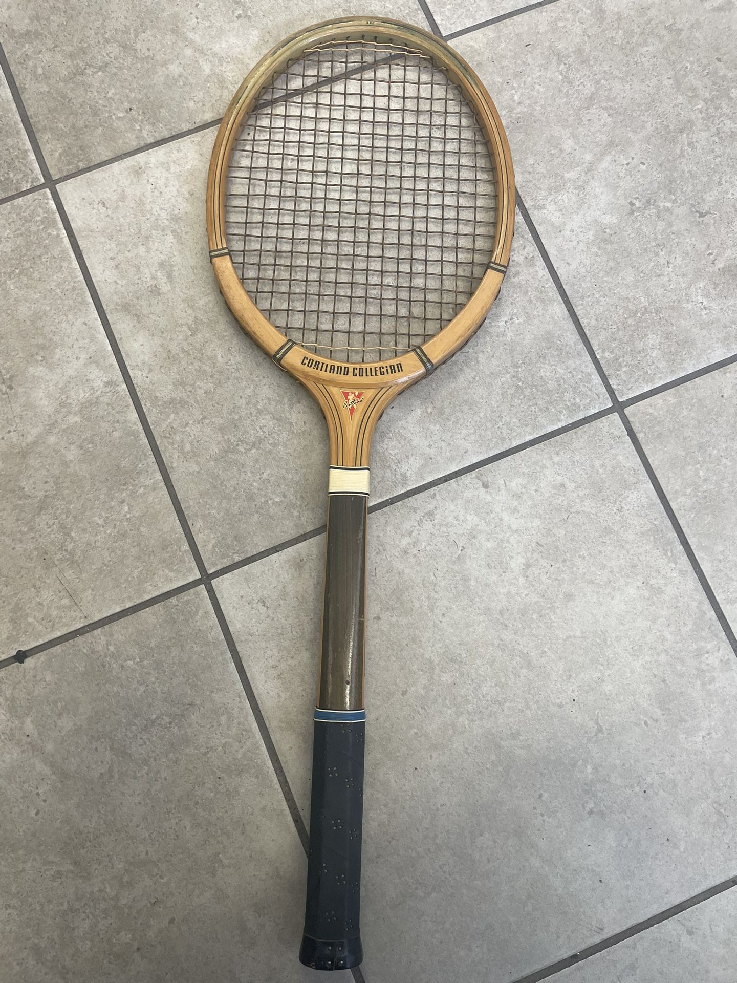Vintage Cortland Collegian Smoke Tone Tennis Racquet