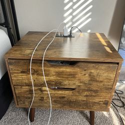 Side Table With Power Outlets 