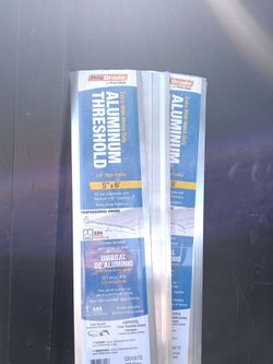 3 New heavy duty aluminum treshold 5 "x6'