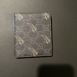 Gucci Supreme Wallet In Black Tiger Print 