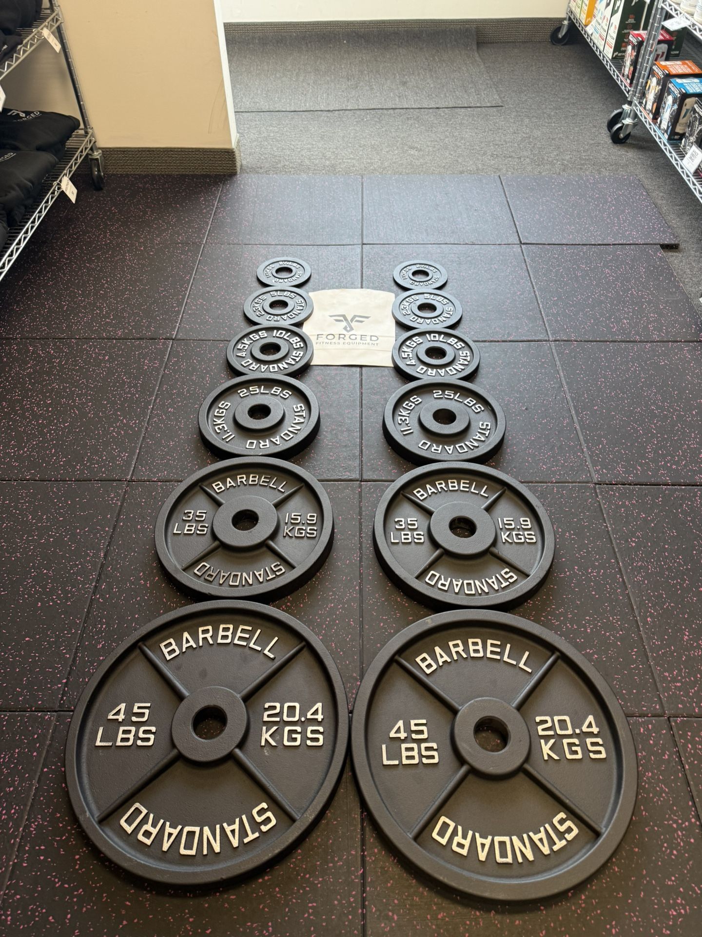 Brand New Metal Olympic Weight Plate Set