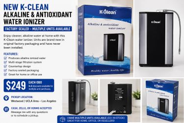 NEW K-Clean Alkaline & Antioxidant Water Ionizer – Factory Sealed
