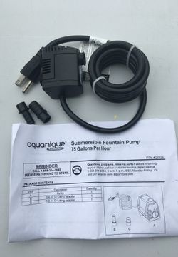 Aquanique submersible fountain pump