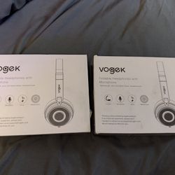 Two Pair of Vogek Headphones w/Mic $35 (New)