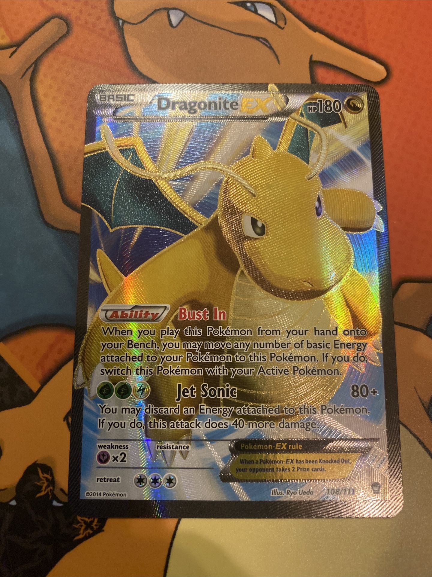 Pokemon Dragonite EX Full Art Rare 108/111 XY Furious Fists NM/M