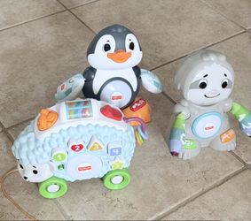 Fisher-Price Linkimals Interactive Toy Set (Sloth, Penguin & Hedgehog)