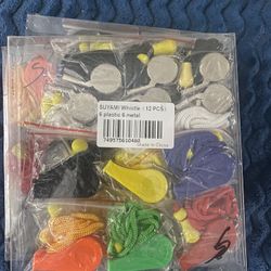 SUYAMI Whistle (12 PCS) 6 plastic 6 metal