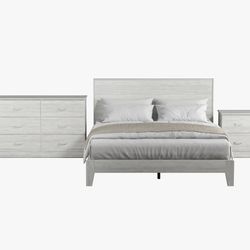 Must go-Brand New Queen Bedroom Set + Vanity + Accent Chair