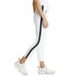 NWT Rag & Bone Pants Simone White Ankle High Rise Zipper Side Stripe Size 10