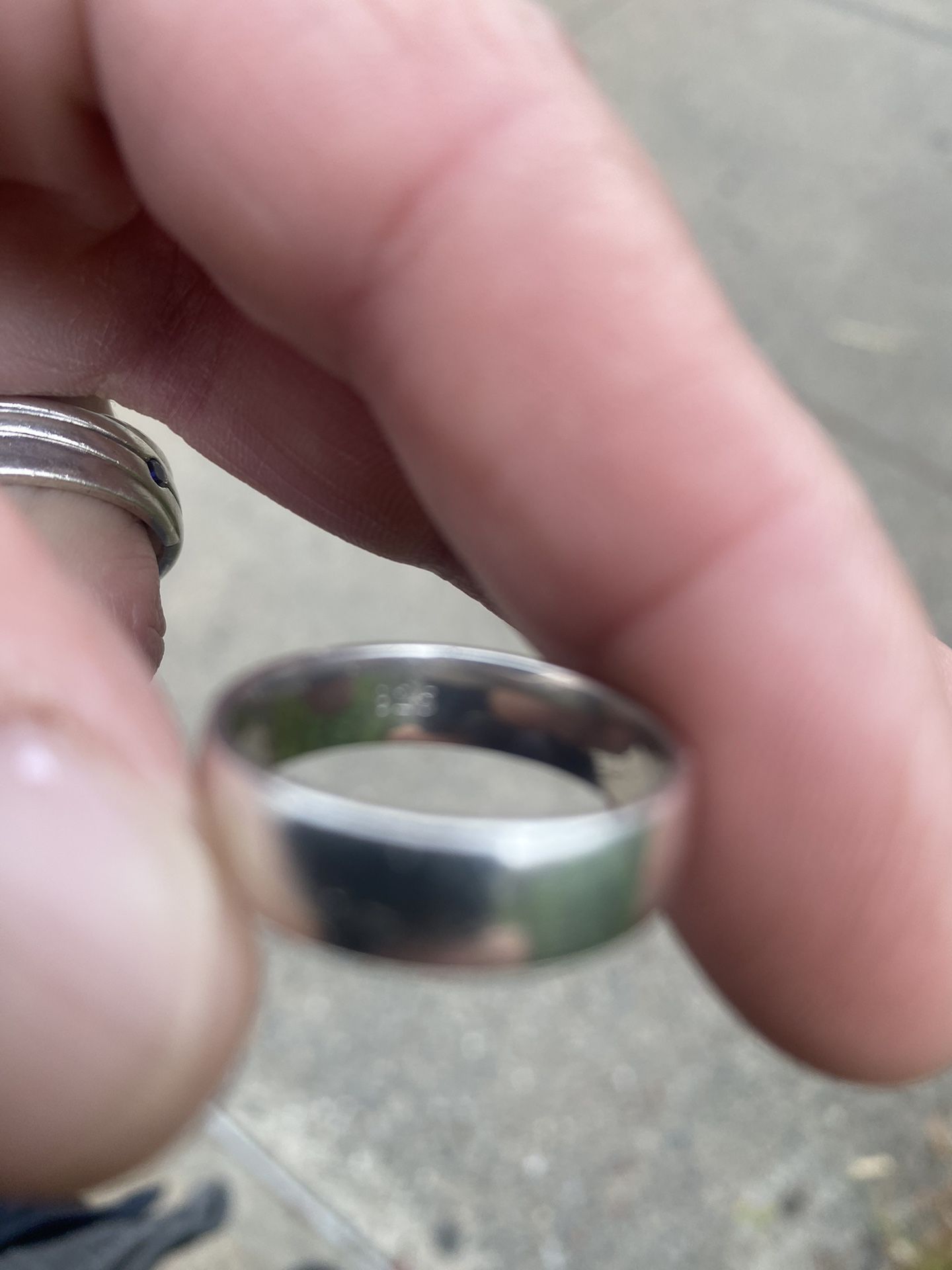 Men’s 925 Silver Wedding Band Ring