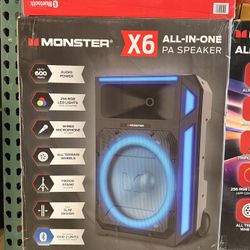 Monster X6 All-in-One PA Speaker Brand New In Box 