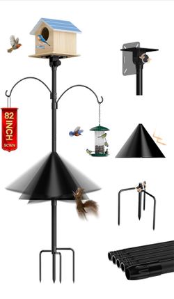 82 inch Bird Feeder Pole Squirrel Proof, with Shepherds Hook for Outdoors this doesn’t come with birdhouse fyi $30