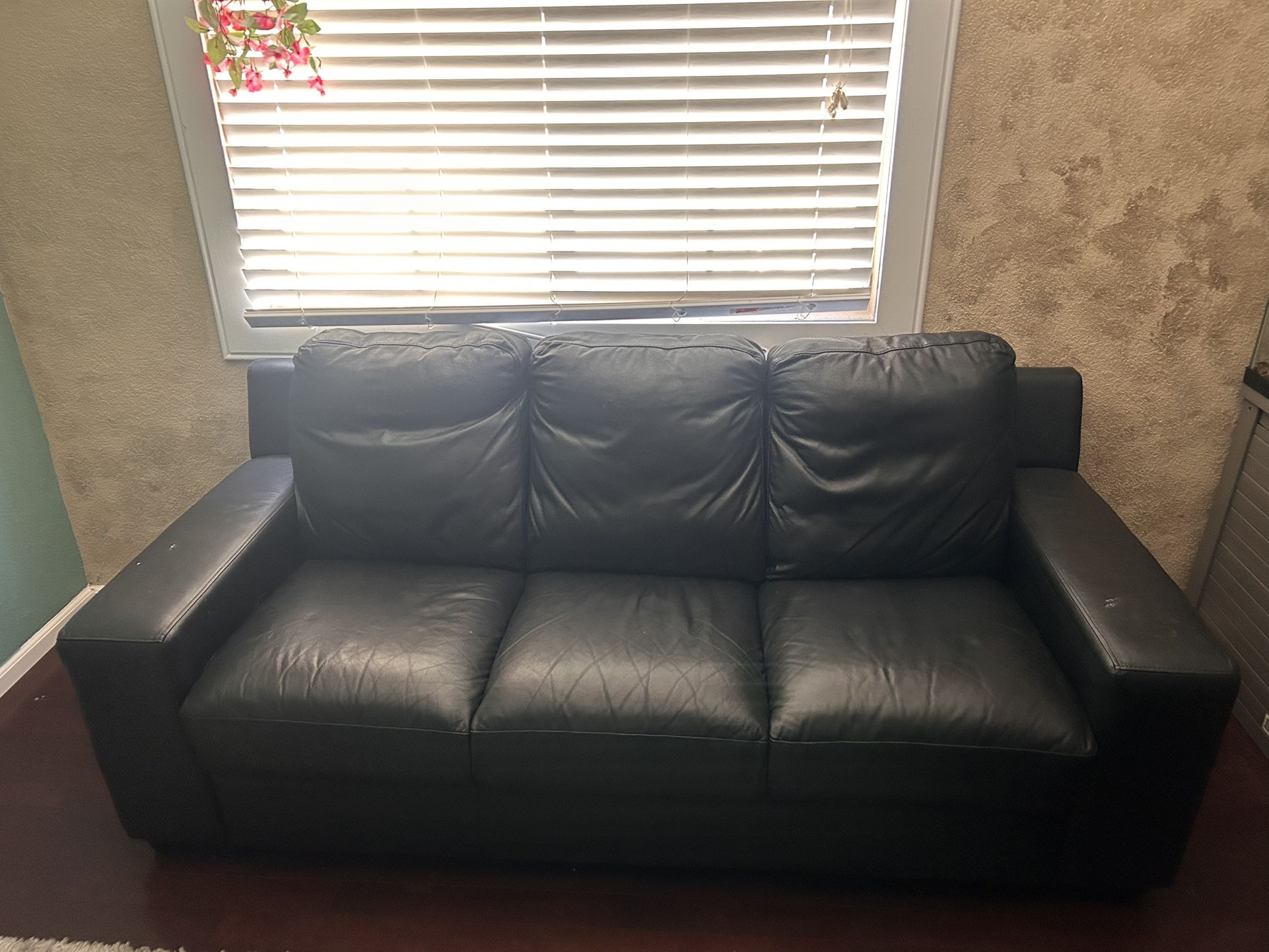 Black Leather Couch