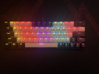 *HK Gaming* 60% Rgb Gaming Keyboard, Red Switches, Hot Swappable