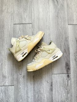 Off-White Jordan 4 Retro "Sail" (size 9.5)