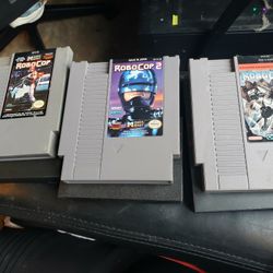 Nintendo Nes Robo Cop 1 , 2 , And Robocop 3 All 3 Games Working Perfectly 