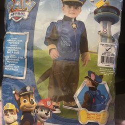 Paw Patrol chase Costume Size 2-4 For $35