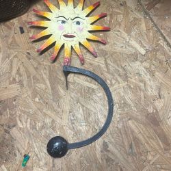 Vintage Balancing Sun Kinetic Sculpture – Rare Fin Design – Art Decor 