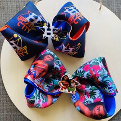 Astros Blue Space City Bow 
