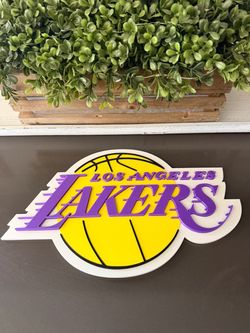 LA Lakers wall display sign
