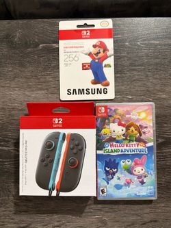 Nintendo Switch 2 Bundle – Joy-Con, 256GB microSD Express & Hello Kitty Game (New)