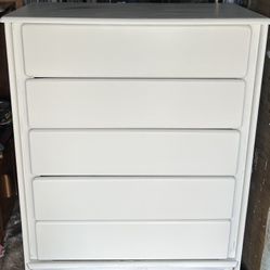 Tall chest of drawers white solid wood L37”*D19”*H46”(address in description)