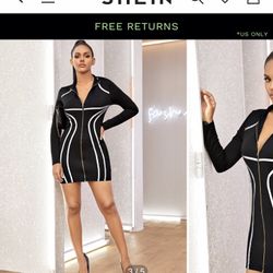 SHEIN Zip Up Dress