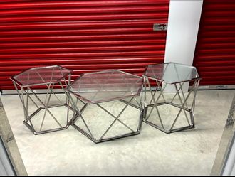 GLASS SIDE TABLE