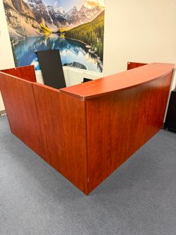 MOVING SALE: Large L-Shaped Reception Desk with Counter - $150 OBO