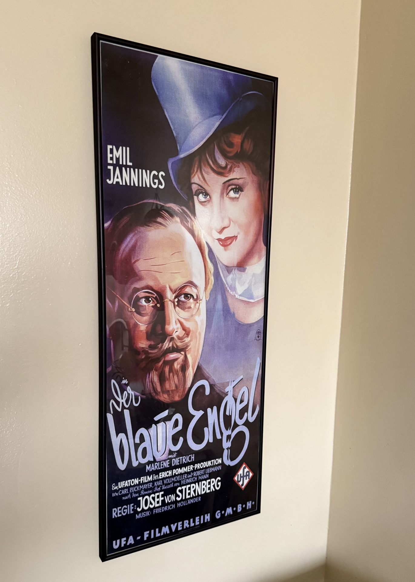 Framed Vintage Marlene Dietrich Movie poster