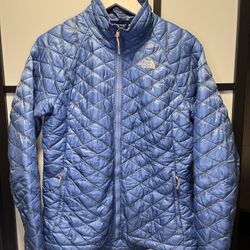 The North Face ThermOBall Puffer Light Jacket Women's Size Medium Blue Nice One!