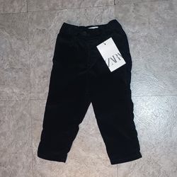 Zara Fleece Navy Blue Pants