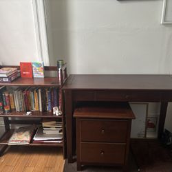 Real Wood Desk and Nightstand 